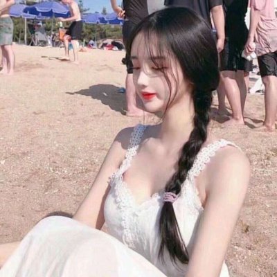 美女海边风景微信头像图片
