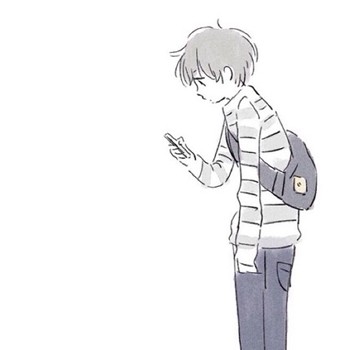 情头漫画两张分开高清图片