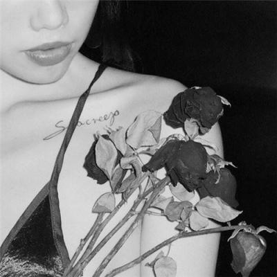 女生部位头像黑白色图片