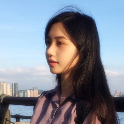女生头像唯美浅蓝色高清图片