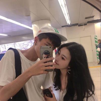 微信情侣头像手机控一对