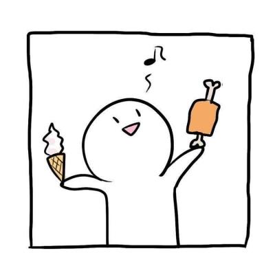 软萌简约线条手绘情侣头像图片