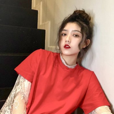 红色高清女头有气质的真人图片