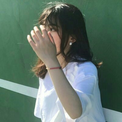 绿色系高清头像女生图片