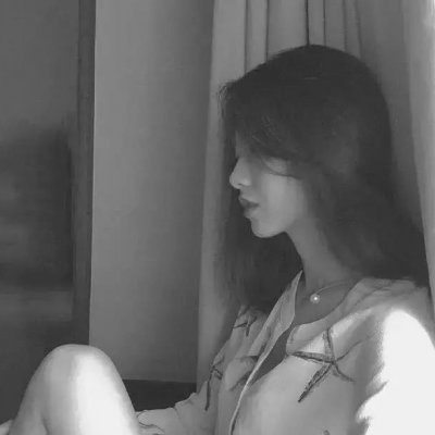 头像图片微信黑白丧女