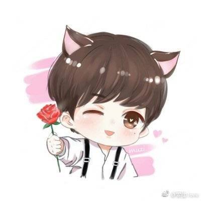 蔡徐坤动漫头像萌图简笔画
