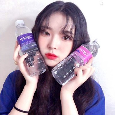 女生头像唯美浅蓝色高清图片