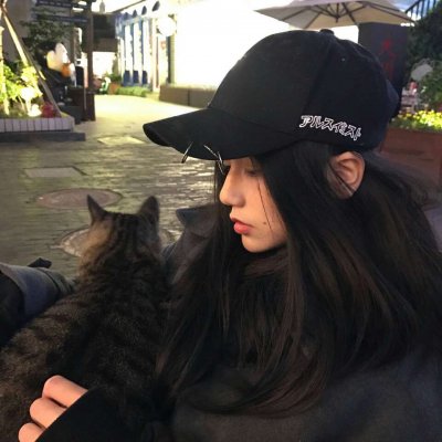 戴帽子酷帅头像女生高清图片