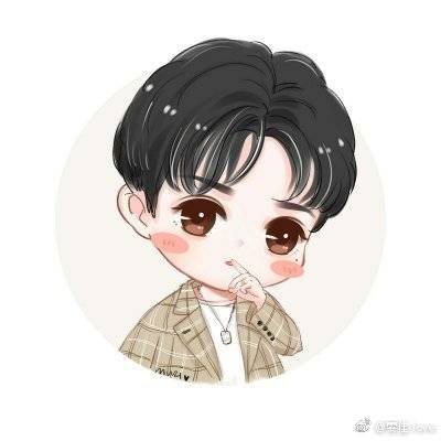 蔡徐坤动漫头像萌图简笔画