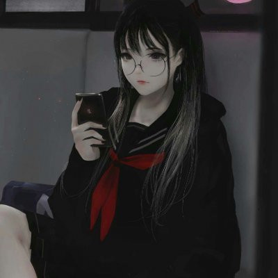 头像动漫女生黑暗系