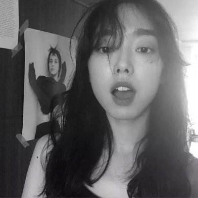 头像图片微信黑白丧女