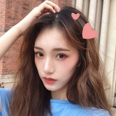 女生头像唯美浅蓝色高清图片