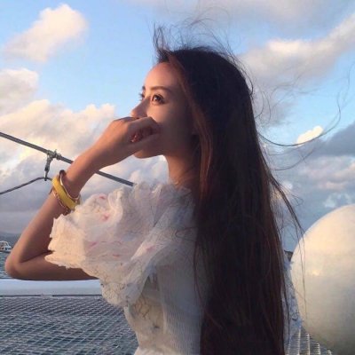 女生头像唯美浅蓝色高清图片