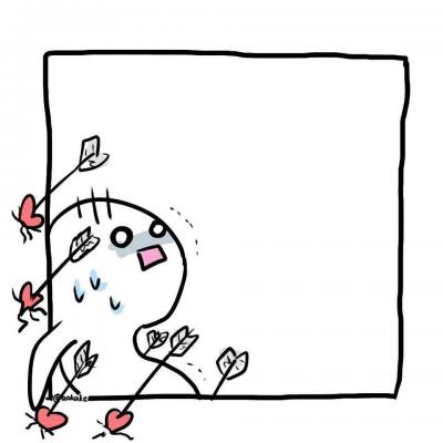 软萌简约线条手绘情侣头像图片