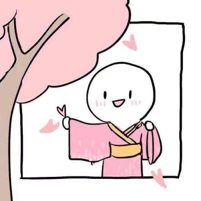 软萌简约线条手绘情侣头像图片