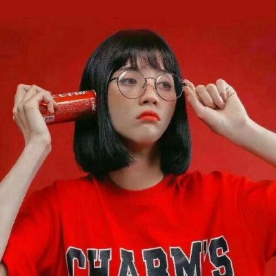 微信头像红色系列真人女生图片
