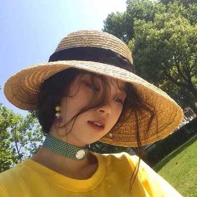 全网超火绿色头像女生高清图片