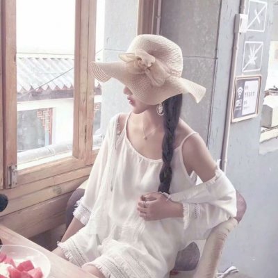 女生图片背影或侧脸头像戴帽子