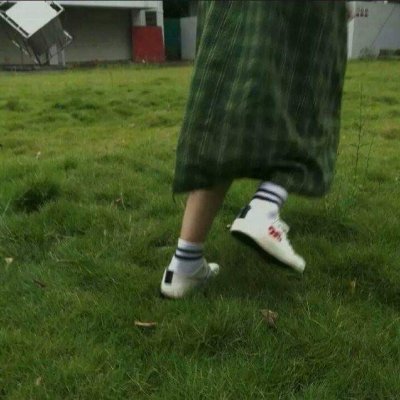 绿色系不露脸女生头像图片