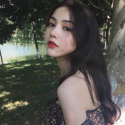 全网超火绿色头像女生高清图片
