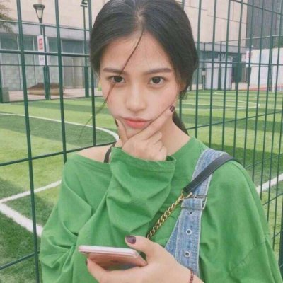 抖音极品绿色系女头图片