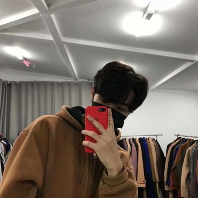 男生手机挡脸个性头像图片