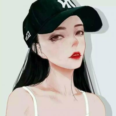 手绘霸气女生头像