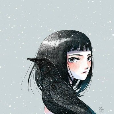 个性微信头像女生手绘图片