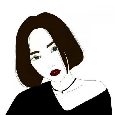 手绘漫画短发女生头像