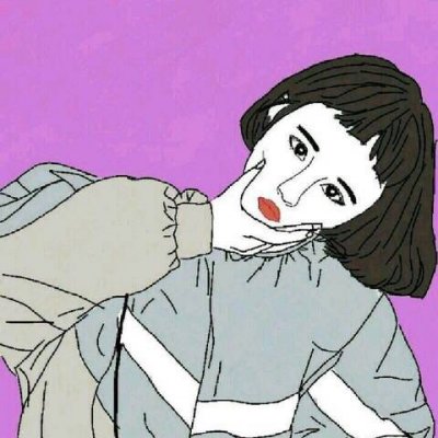 微信头像女时尚手绘图片