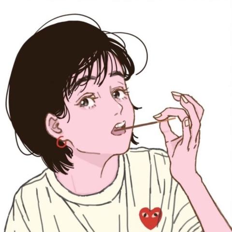 头像女手绘霸气图片