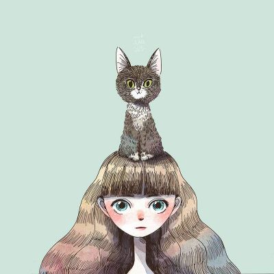 个性微信头像女生手绘图片