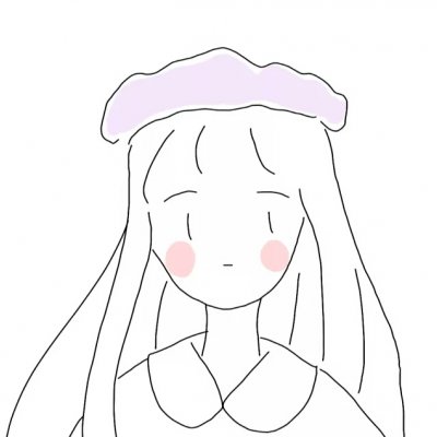 可爱女头简单手绘图片