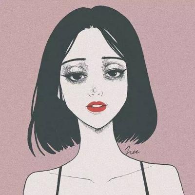 手绘霸气女生头像
