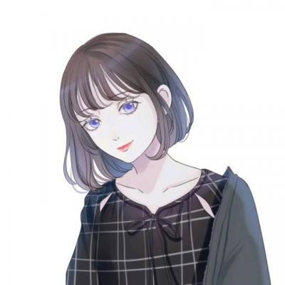 手绘漫画短发女生头像