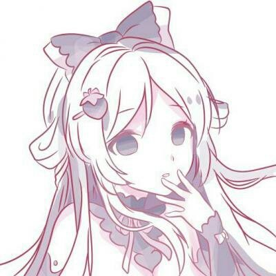 女生手绘头像可爱呆萌小清新图片