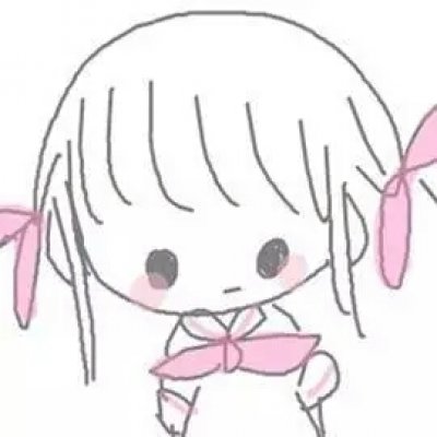 可爱女头简单手绘图片