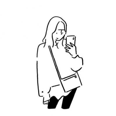 qq头像女生简笔画个性高清图片