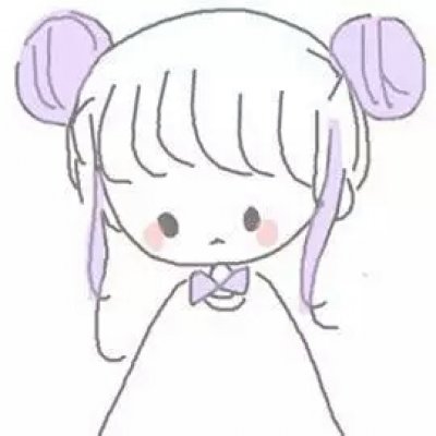 可爱女头简单手绘图片