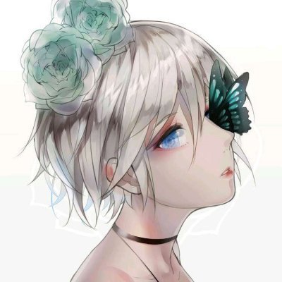 唯美动漫女生头像梦幻蝴蝶图片