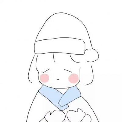可爱女头简单手绘图片