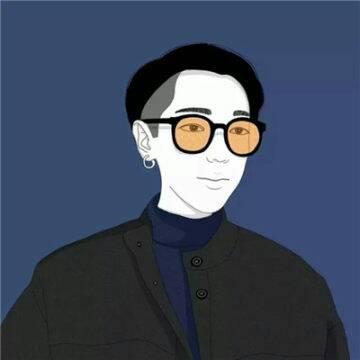 男生手绘头像冷酷帅气高清图片