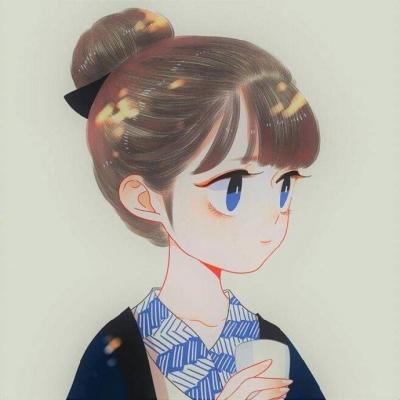 手绘女孩高清头像图片卡通