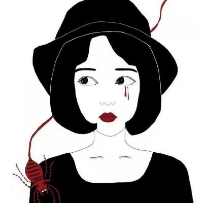 手绘霸气女生头像