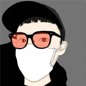 男生手绘头像冷酷帅气高清图片