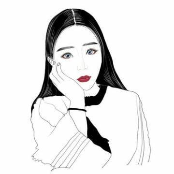 动漫黑白头像女生冷酷霸气手绘图片