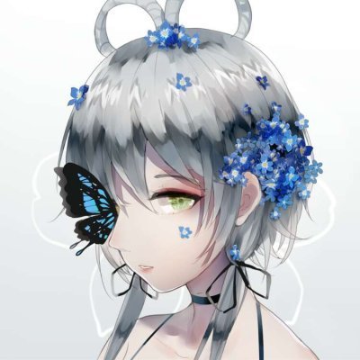 唯美动漫女生头像梦幻蝴蝶图片