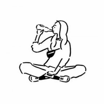 qq头像女手绘简笔