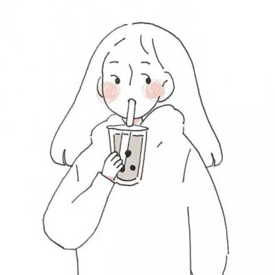 可爱女头简单手绘图片