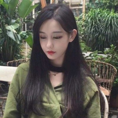 抖音极品绿色系女头图片